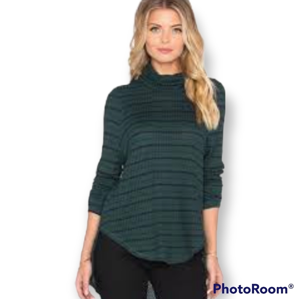 We The Free People medium green,blue Kristina Drippy Thermal Tee Top Pullover